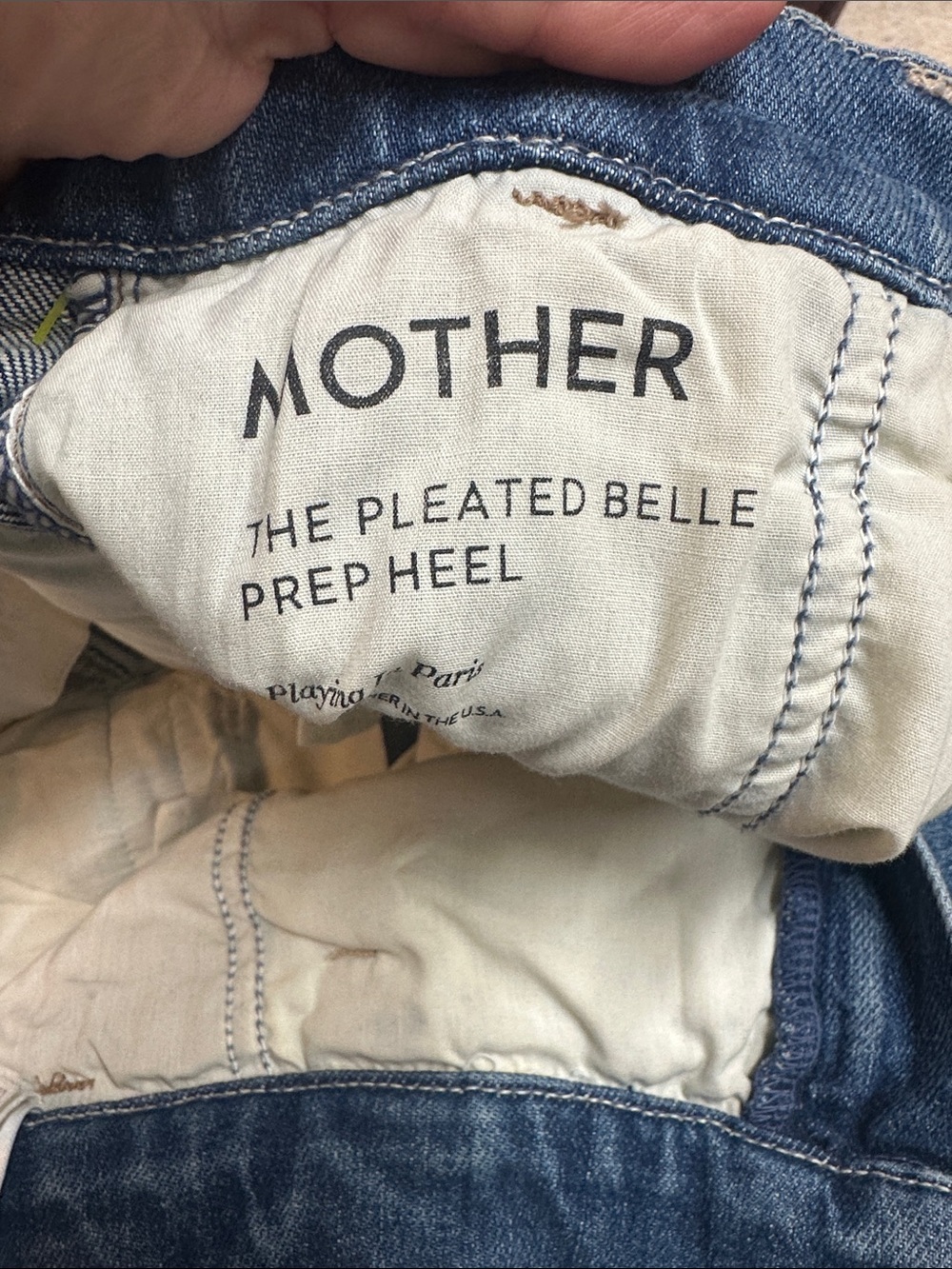 MOTHER High Rise Jeans — Medium Blue Denim - Picture 2 of 5